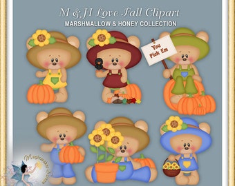 Imágenes prediseñadas de otoño, malvavisco y miel amor otoño