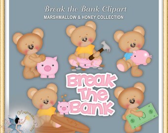 Saving Clipart, Money, Teddy Bear, Break the Bank, Marshmallow and Honey