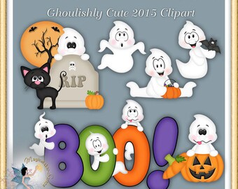 Halloween Clipart, Ghost, Ghoulisly Cute 2015