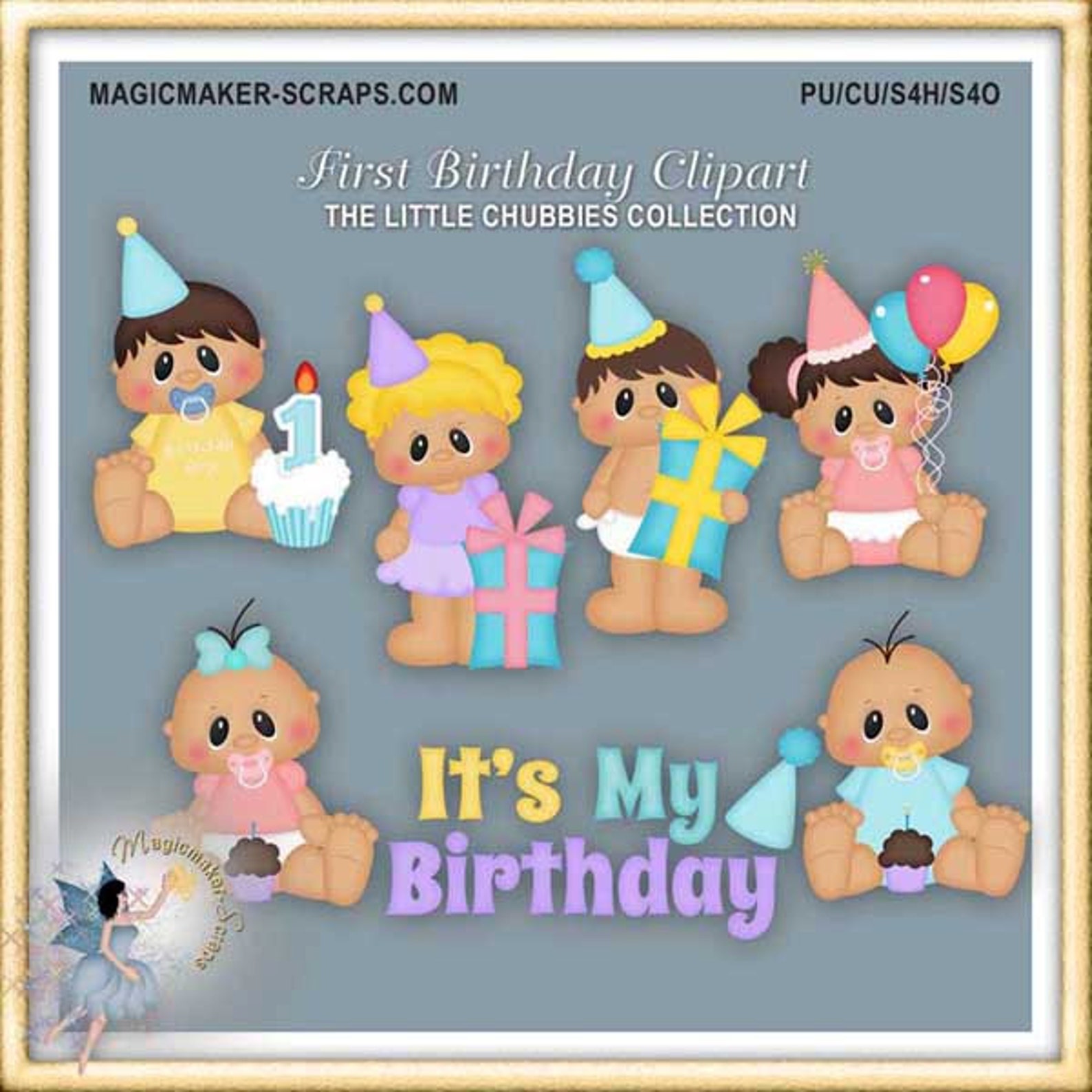 Baby Clipart First Birthday Chubbies - Etsy