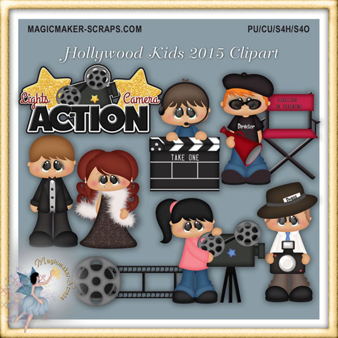 Movie Clipart, Hollywood Kids 2015 - Etsy