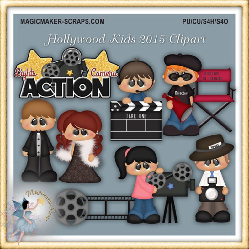 Movie Clipart, Hollywood Kids 2015 - Etsy