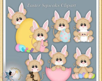 Easter Clipart, Mouse Bunny