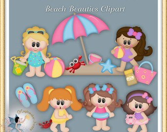 Summer Clipart, Beach Beauty