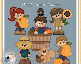 Fall Clipart, Hello Autumn Clipart