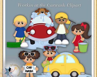 Workin at the Carwash Clipart