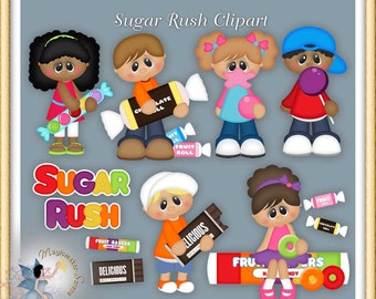 Candy Clipart, Chocolate Clipart, Sugar Rush