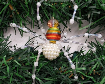 Beaded Spider, Christmas Spider Ornament, Beaded Spider Ornament,