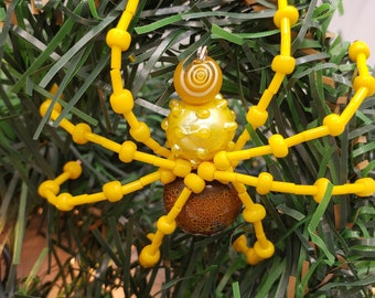 Beaded Spider, Christmas Spider Ornament, Beaded Spider Ornament,