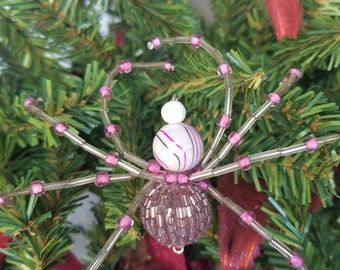 Beaded Spider, Christmas Spider Ornament, Beaded Spider Ornament