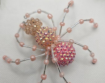 Beaded Spider, Christmas Spider Ornament, Beaded Spider Ornament