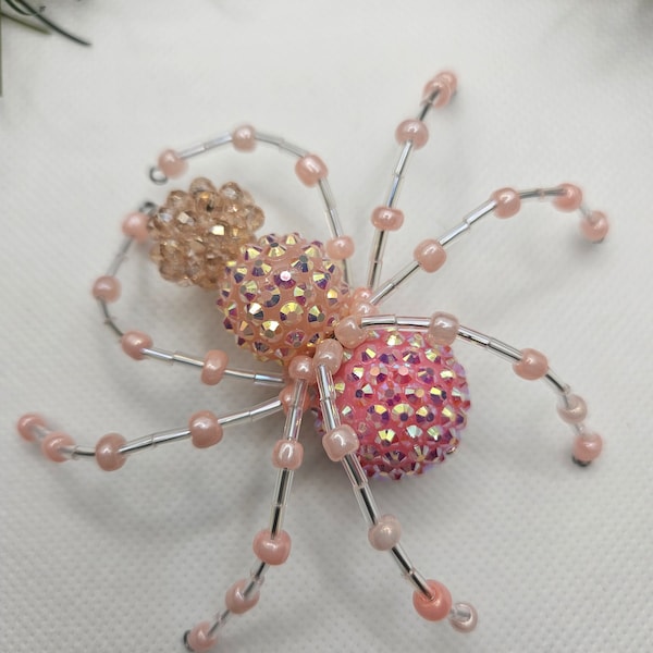 Beaded Spider, Christmas Spider Ornament, Beaded Spider Ornament