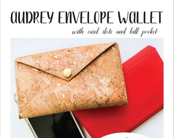 Audrey Envelope Wallet DIY Pattern with PDF Instructions and Template along with Cut Files (svg, png, dxf)