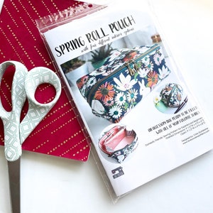 Frühlingsrolle Beutel Papier Schnittmuster mit Video Sew-Along links