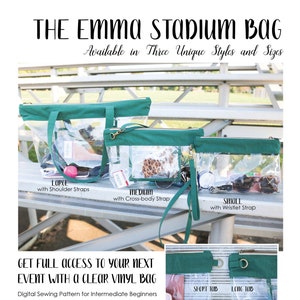 Sac Emma Stadium - Patron de couture numérique - Patron de sac PDF - Imprimer à la maison - Coudre à la maison