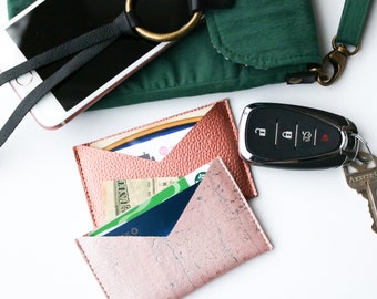 Digital DIY PDF Pattern - Shuffle Cardholder - for Cork, Leather, or Vinyl - Print at Home - Wallet - Cardholder - Gift Card - Scrap buster