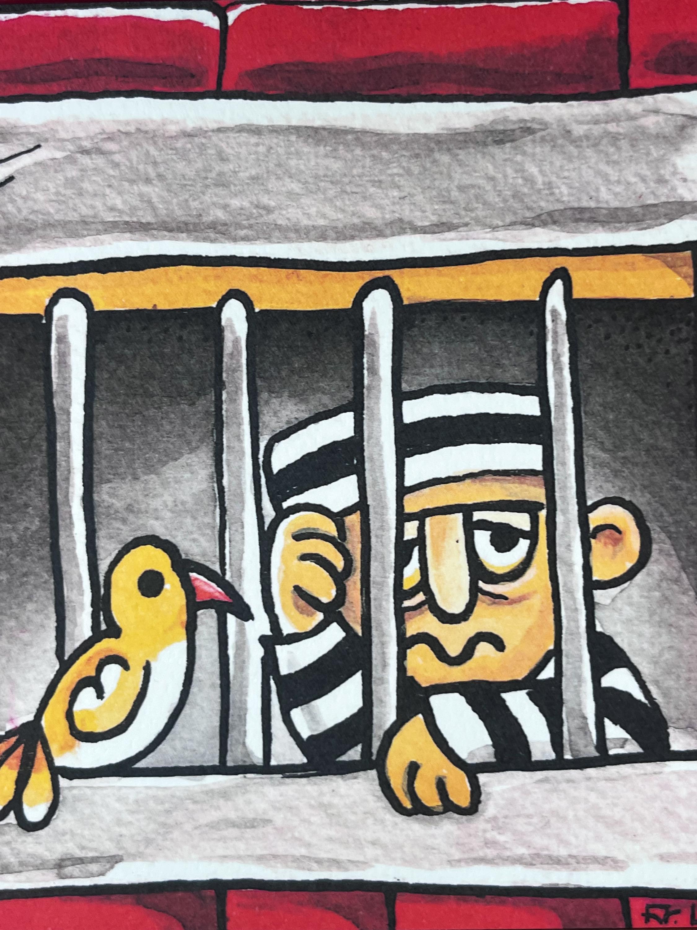 Jail Bird 7x5 Wall Art Print - Etsy
