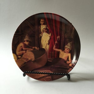 GRIMM&#39;S FAIRYTALE PLATE, The Elves and the Shoemaker plate, commemorative plate, Brother&#39;s Grimm plate, German commemorative plate