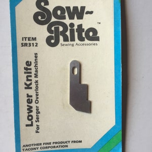 LOWER KNIFE for SERGER, vintage serger supply, vintage Serger knife, lower Serger knife, Lower knife for Serger Overlock Machine,New in pack