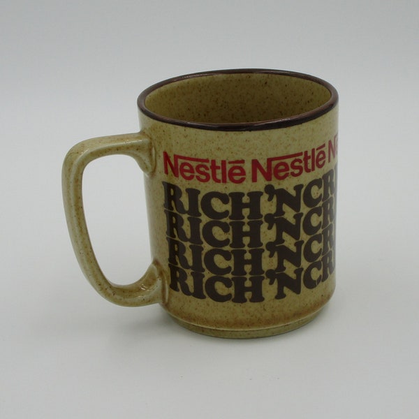 Nestle Chocolate Coffee mug, vintage Nestle mug, retro Nestle mug, Nestle Rich and Creamy Hot Cocoa mug, promo mug, hot chocolate mug, gift