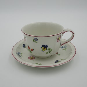 Villeroy and Boch Petite Fleur tea cup, vintage tea cup and saucer, china tea cup, replacement pieces, replacement china, floral tea cup