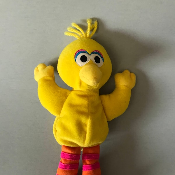 STUFFED BIG BIRD, Vintage plush Toy, Vintage Sesame Street toy, Vintage Baby toy, Stuffed Big Bird, vintage Big Bird, toy for baby, yellow
