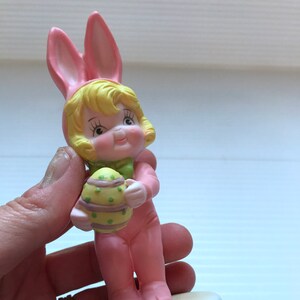 SMALL BUNNY FIGURE, cute bunny figure, Campbell&#39;s Soup Bunny figurine, vintage advertising, Vintage Bunny ceramic figure, promo figure