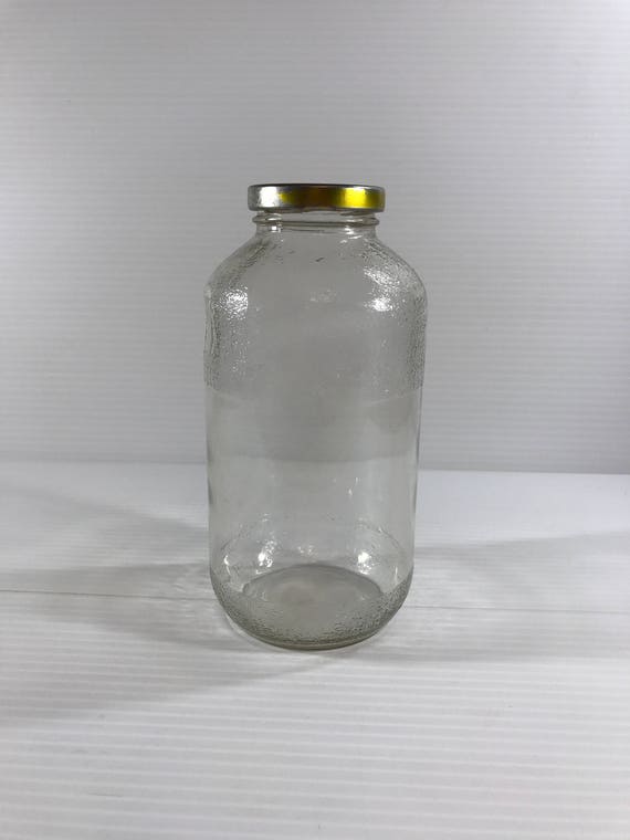 VINTAGE JUICE BOTTLE, Kraft Juice Bottle, Large Glass Bottle