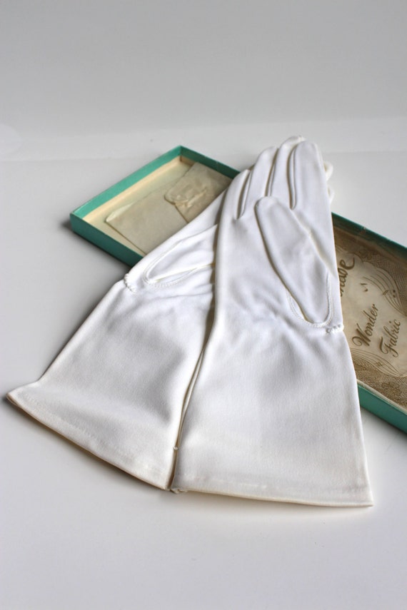 WHITE LADIES GLOVES, Vintage ladies gloves, long … - image 2