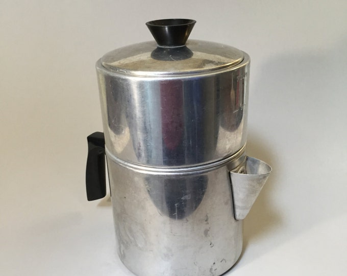 VINTAGE COFFEE POT Metal Coffee Pot Double Coffee Pot Retro Etsy