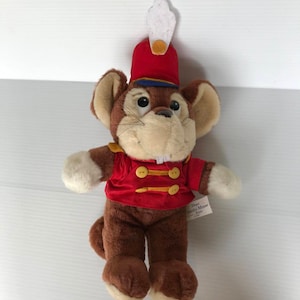 TIMOTHY MOUSE Stuffed Animal, vintage Disney Mouse plush, Dumbo mouse stuffed animal, brown stuffed mouse, vintage plush toy, gift for child