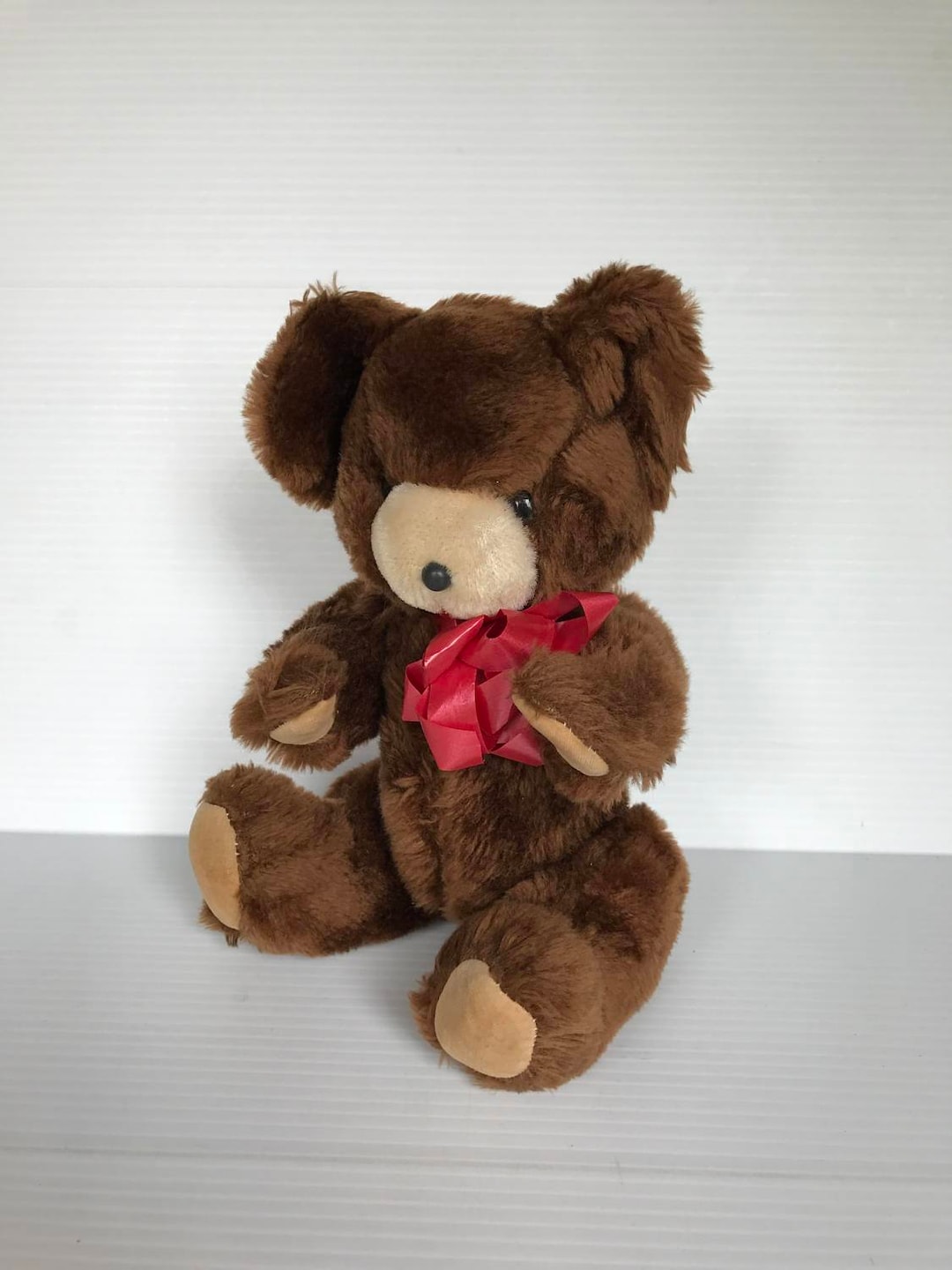STUFFED BROWN BEAR Small Brown Bear Vintage Stuffed Bear Etsy