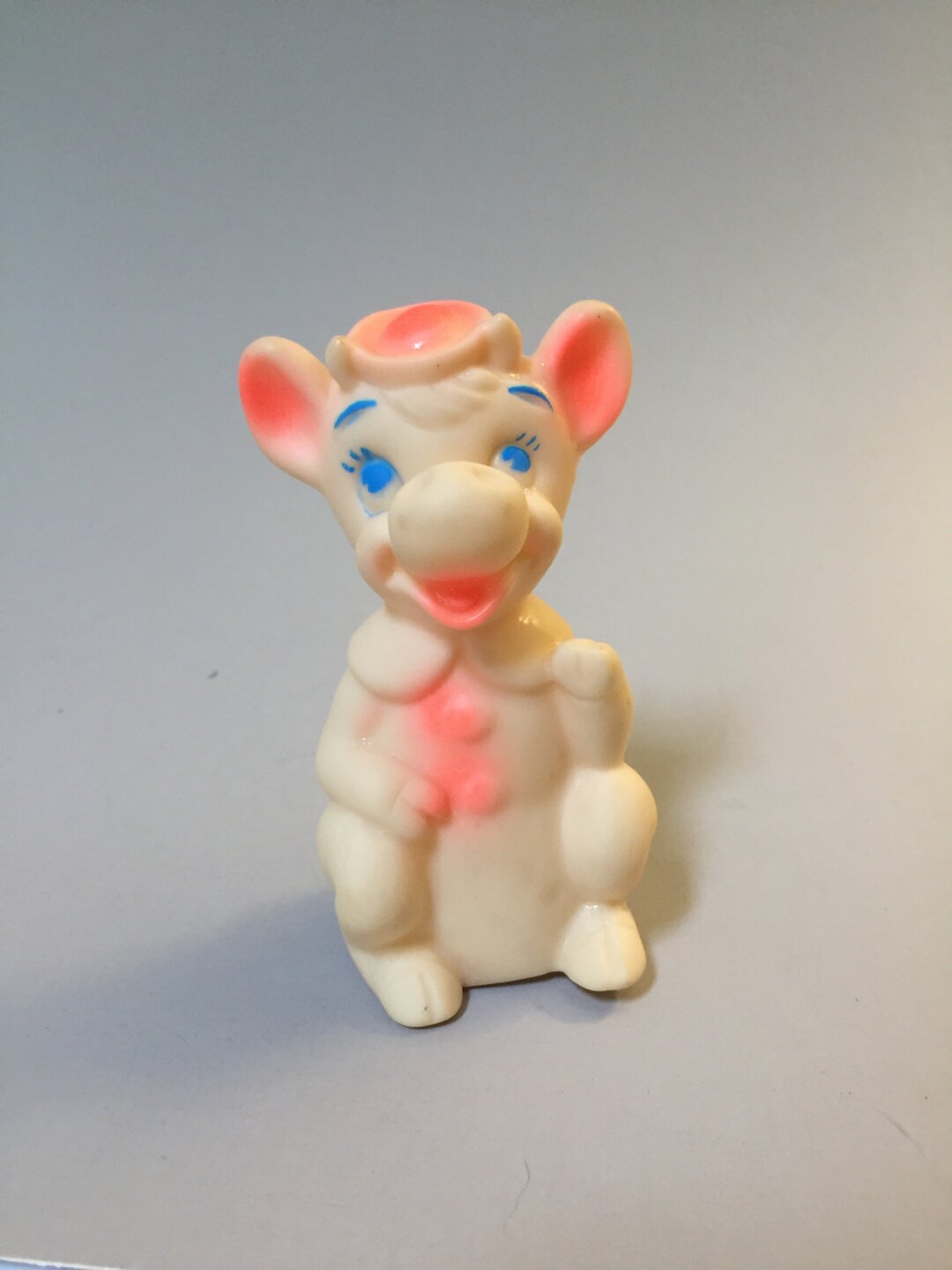 RETRO BABY TOY Vintage Baby Toy cow Baby Toy Plastic White Etsy