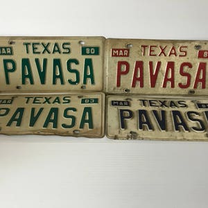 TEXAS LICENSE PLATE, Vintage license plate, Lone Star State plate, personalized license plate, metal license plate, kitsch, rustic decor