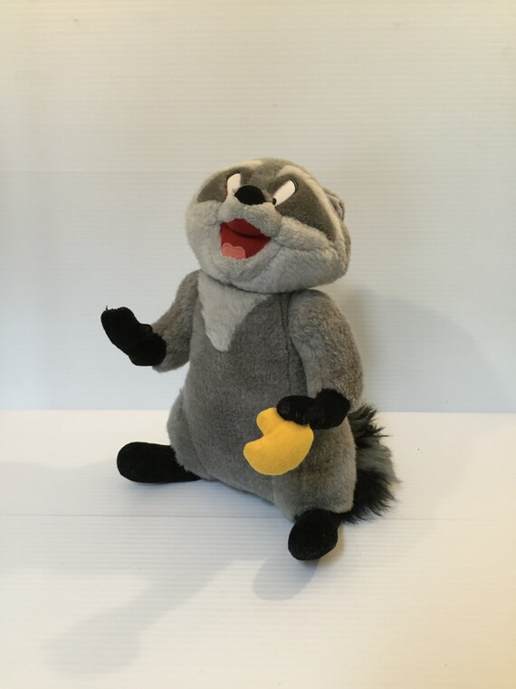STUFFED MEEKO Plush Pocahontas Raccoon Vintage Disney