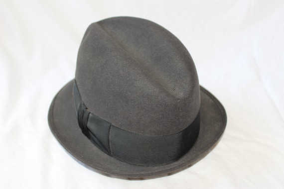 MEN'S STETSON HAT, Black men's hat, black suede h… - image 2