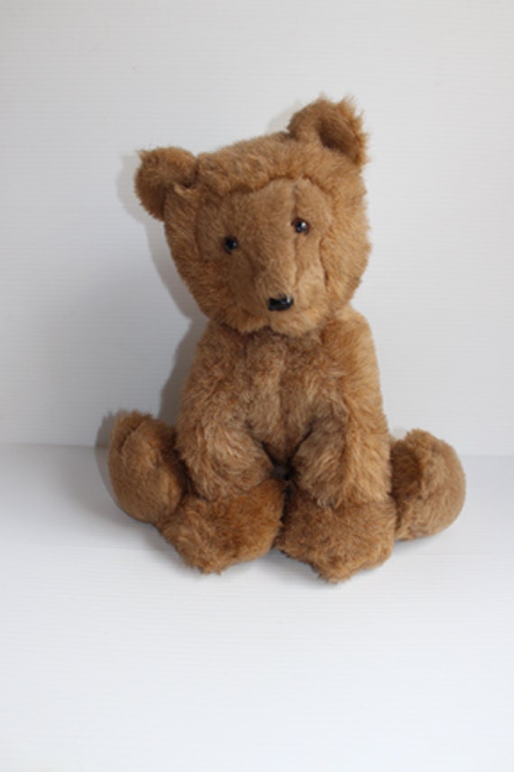 Vintage plush bear Large Brown stuffed bear gift for child furry brown bear Cute brown bear