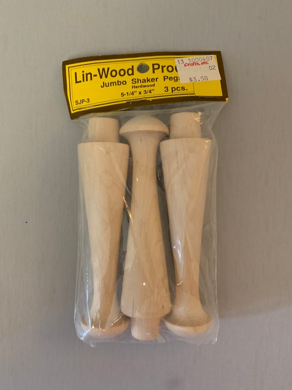 Shaker Pegs, Wood Shaker Pegs, 5 1/4 Shaker Pegs, Raw Wood Pegs, Blank  Pegs, Blank Wood Pegs, Wood Craft, Craft Supplies, Unfinished Wood 