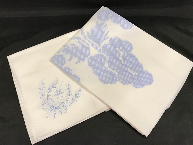 CROSS STITCH LINENS Printed Cross Stitch Linen Pillowcase Etsy