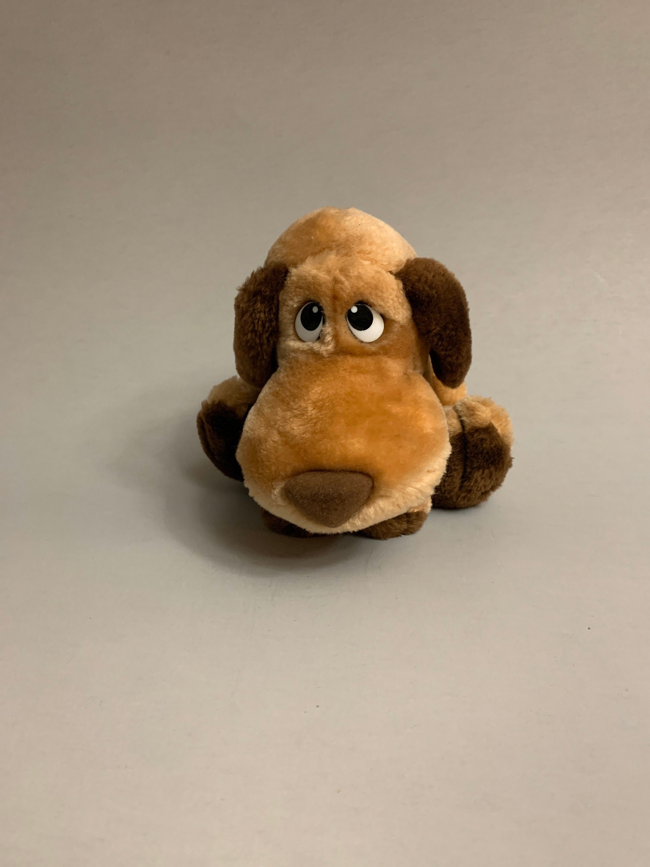 Brown stuffed dog plush dog vintage dog brown puppy dog Etsy