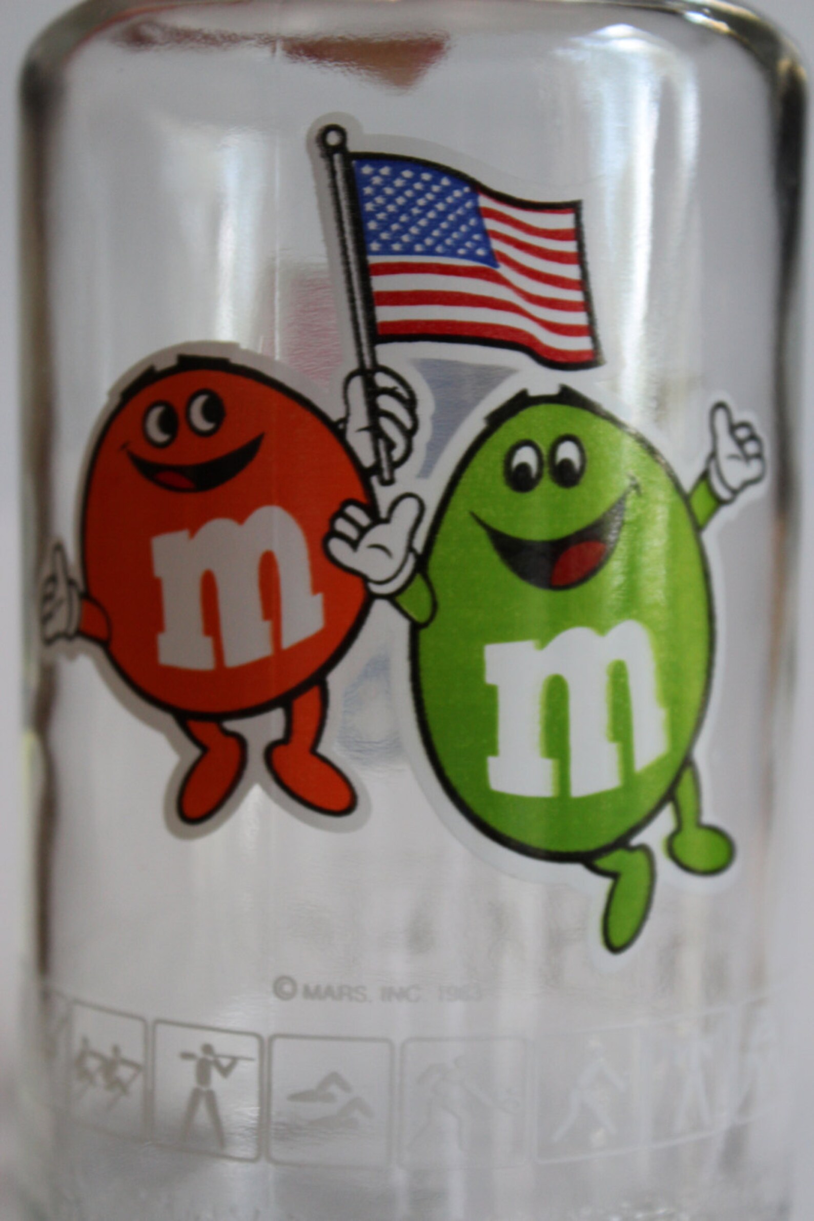 M & M Olympics Glass Jar Vintage Glass Jar 1984 Los Angeles Etsy