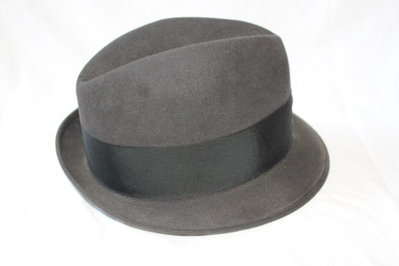 MEN'S STETSON HAT, Black men's hat, black suede h… - image 4