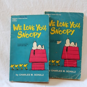 SNOOPY CARTOON BOOK, We Love You, Snoopy book, vintage cartoon book, Charles Schultz cartoon book, Vintage collectible book,Snoopy Come Home