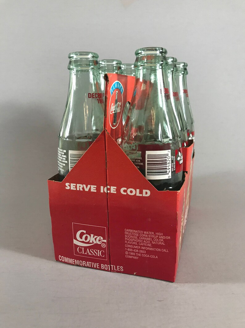 Christmas Coke Bottle Coke Classic Bottle Coke With Santa Etsy