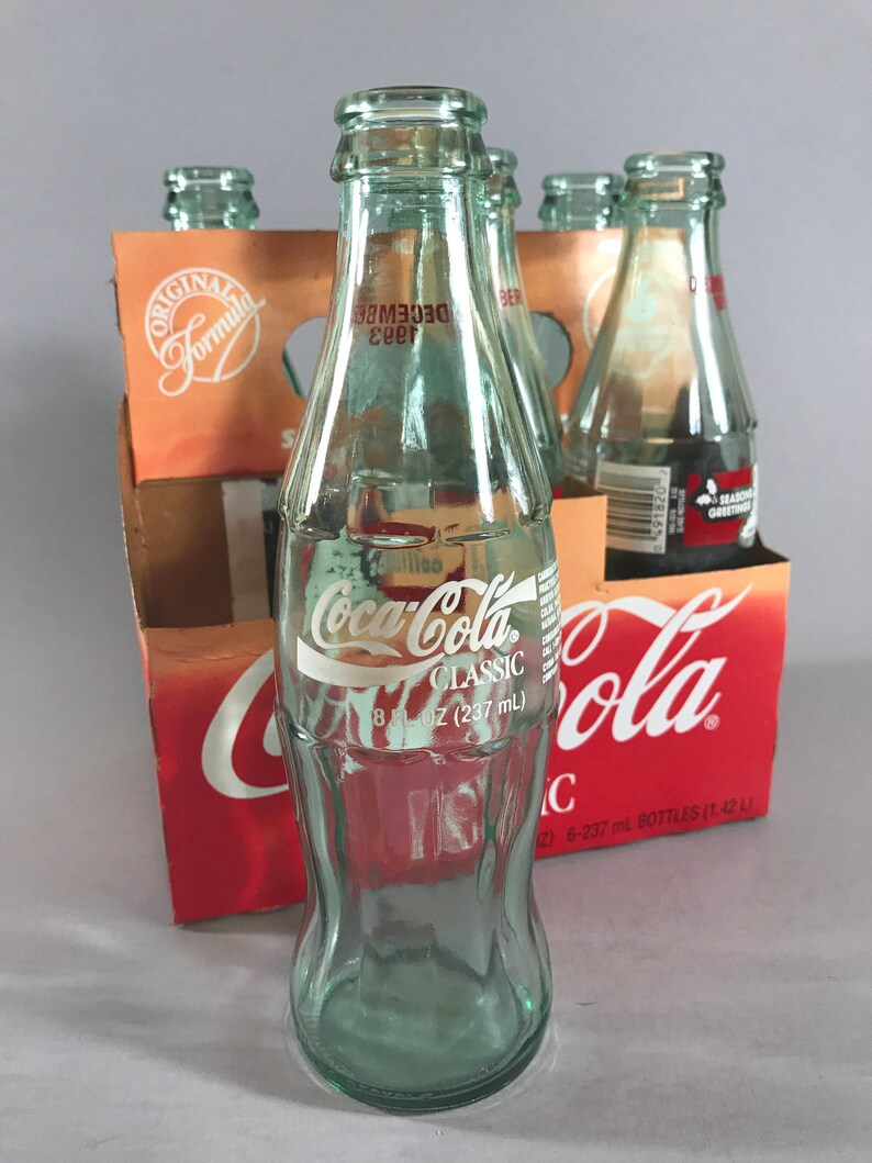 Christmas Coke Bottle Coke Classic Bottle Coke With Santa Etsy