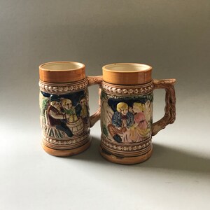 GERMAN BEER STEIN, vintage beer stein, vintage barware, Father&#39;s Day gift, mid century beer stein, German beer cup, sculptured stein, gift