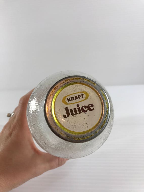 VINTAGE JUICE BOTTLE, Kraft Juice Bottle, Large Glass Bottle