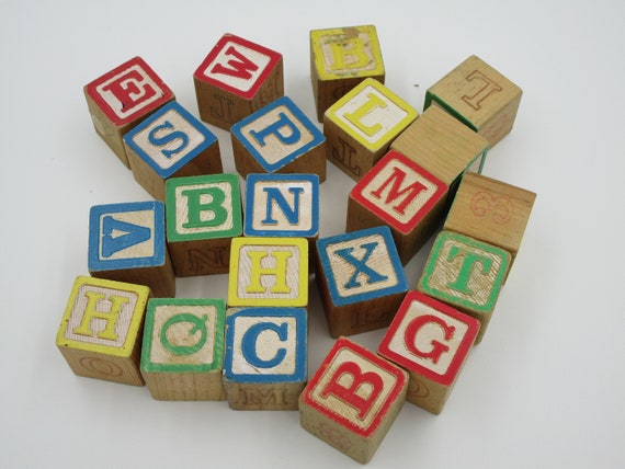 vintage alphabet blocks