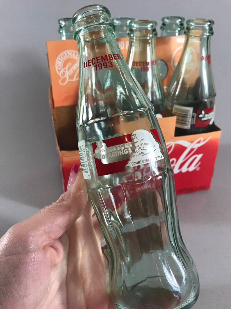 Christmas Coke Bottle Coke Classic Bottle Coke With Santa Etsy