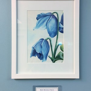 Meconopsis 'Lingholm' by Mary Michola Fibich, Himalayan Blue Poppy, Watercolor Poppy Print, Blue Poppy Wall Art, Fine Art Floral Print image 5